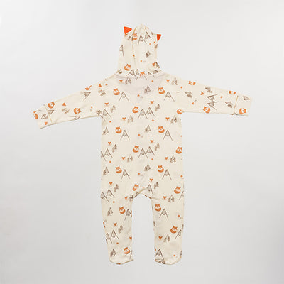 Sleepy Little Fox Hooded Sleepsuit